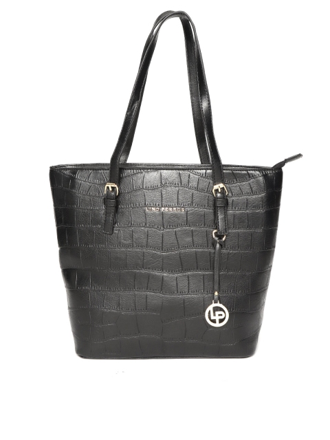 

Lino Perros Black Croc Textured Shoulder Bag