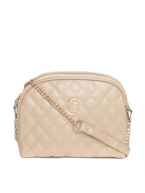 

Lino Perros Beige Quilted Sling Bag