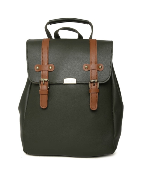 

Lino Perros Olive Green Solid Backpack