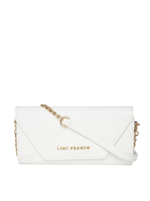 

Lino Perros Women White Solid Two Fold Wallet