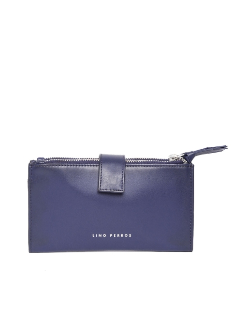 

Lino Perros Women Navy Blue Solid Two Fold Wallet