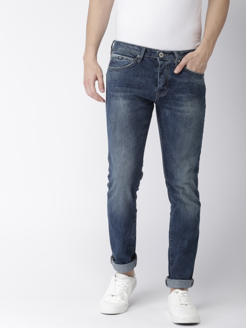 

GAS Men Blue Straight Fit Mid-Rise Clean Look Stretchable Jeans