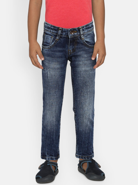 

Pepe Jeans Boys Blue Slim Fit Low-Rise Clean Look Jeans
