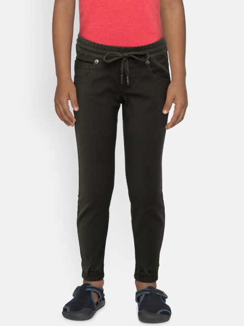 

Pepe Jeans Boys Olive Green Jogger Mid-Rise Clean Look Jeans