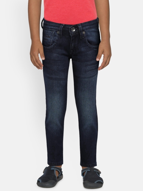

Pepe Jeans Boys Navy Blue Slim Fit Mid-Rise Clean Look Stretchable Jeans