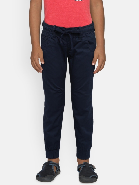 

Pepe Jeans Boys Navy Blue Regular Fit Solid Joggers
