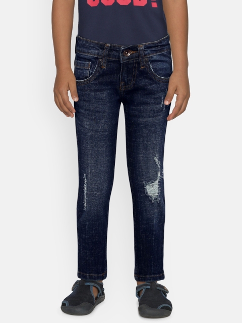 

Pepe Jeans Boys Blue Slim Fit Highly Distressed Jeans
