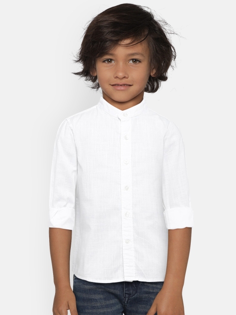 

Pepe Jeans Boys White Regular Fit Solid Casual Shirt