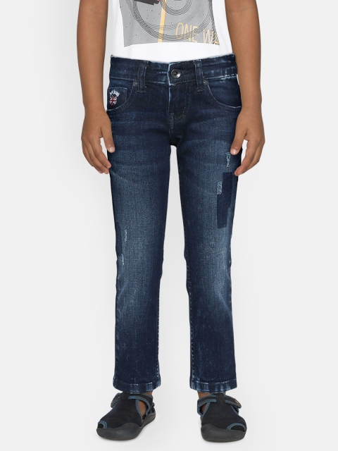 

Pepe Jeans Boys Blue Slim Fit Mid-Rise Low Distress Stretchable HARLEY Jeans