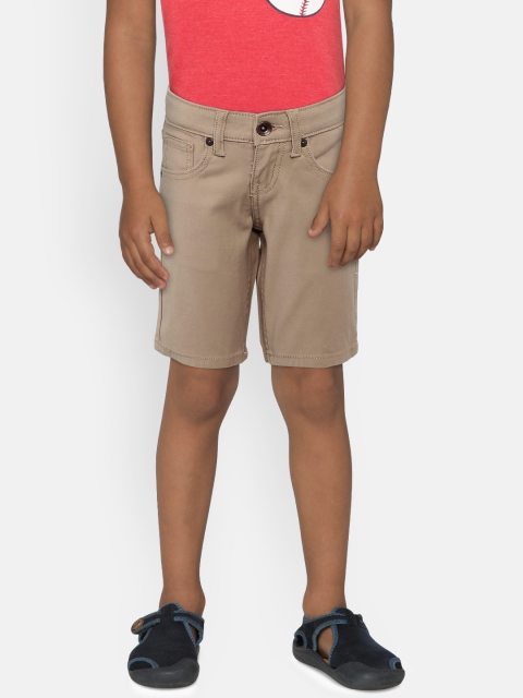 

Pepe Jeans Boys Brown Solid Regular Fit Denim Shorts