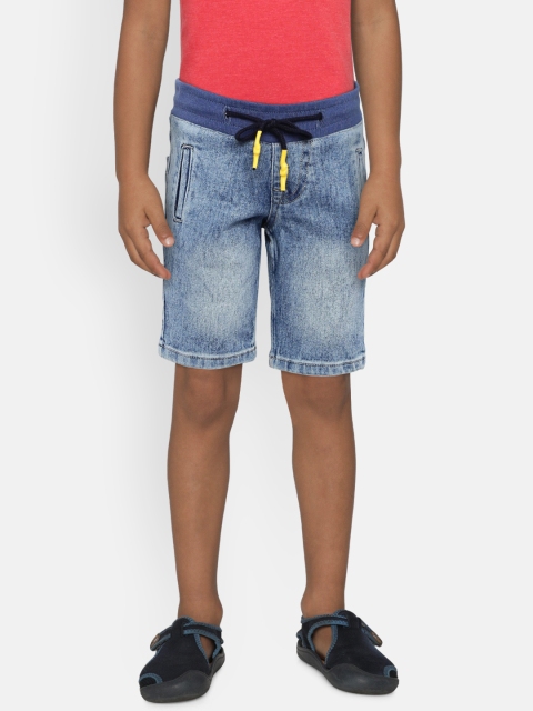 

Pepe Jeans Boys Blue Solid Regular Fit Denim Shorts
