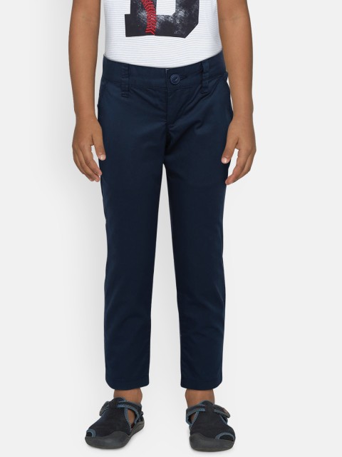 

Pepe Jeans Boys Navy Blue Regular Fit Solid Chinos