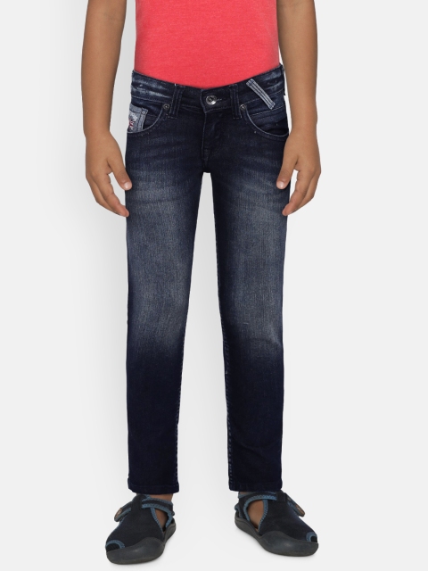 

Pepe Jeans Boys Navy Blue Slim Fit Mid-Rise Clean Look Stretchable Jeans