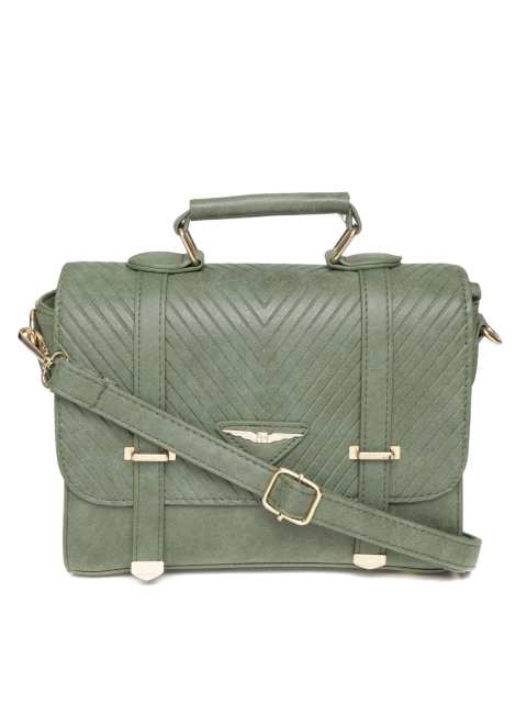 

Lino Perros Olive Green Striped Satchel Bag