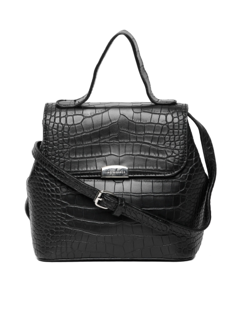 

Lino Perros Black Croc Textured Satchel
