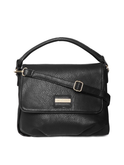 

Lino Perros Black Solid Satchel