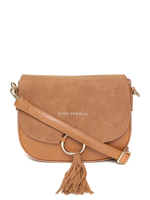 

Lino Perros Tan Brown Solid Sling Bag