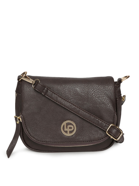 

Lino Perros Coffee Brown Solid Sling Bag