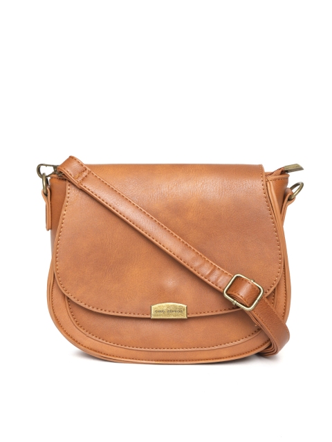 

Lino Perros Tan Brown Solid Sling Bag