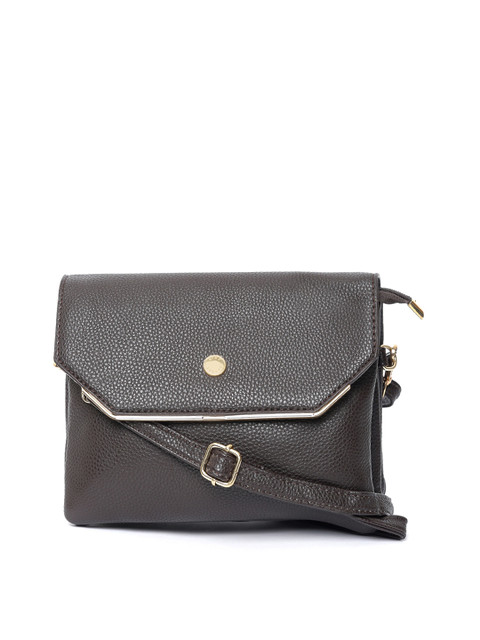 

Lino Perros Coffee Brown Solid Sling Bag