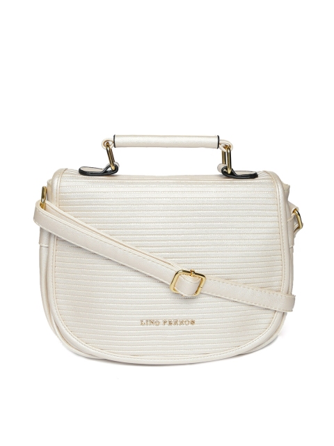 

Lino Perros Off-White Self-Striped Satchel