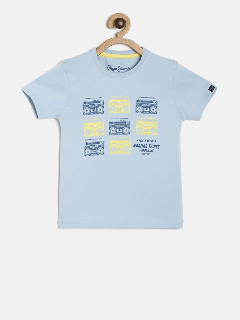 

Pepe Jeans Boys Blue Printed Round Neck T-shirt