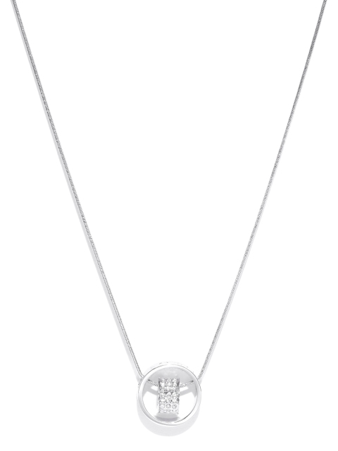 

Jewels Galaxy Rhodium-Plated Pendant with Crystals From Swarovski & Chain, Silver