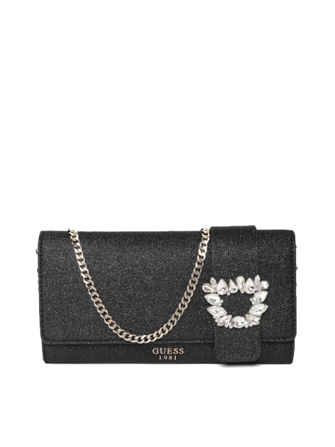 

GUESS Black Embellished Clutch