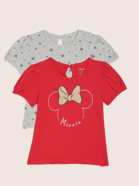 

YK Disney Infant Girls Pack of 2 Printed Tops, Red