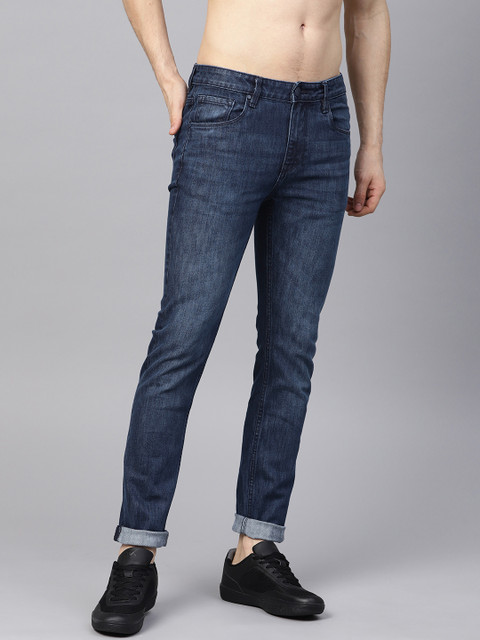 

HRX by Hrithik Roshan Men Blue Skinny Fit Mid-Rise Clean Look Stretchable Jeans