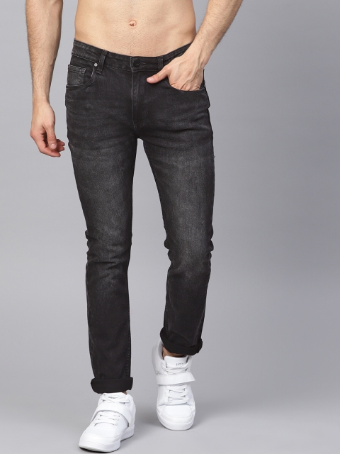 

HRX by Hrithik Roshan Men Black Skinny Fit Mid-Rise Clean Look Stretchable Jeans