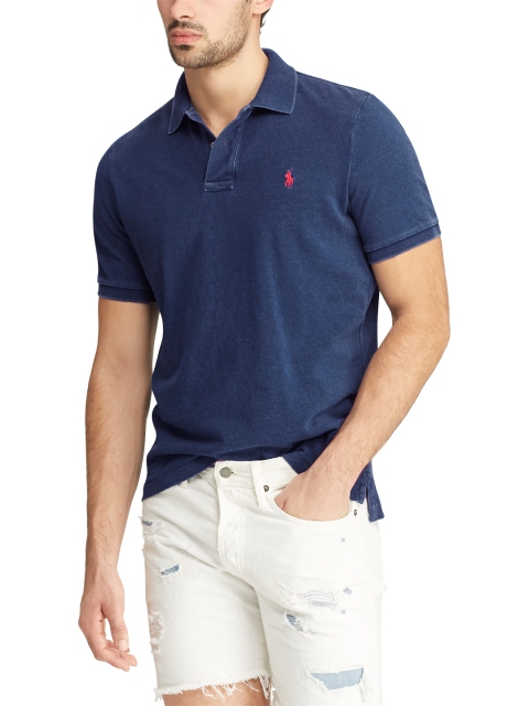 

Polo Ralph Lauren Custom Slim Fit Mesh Polo, Navy blue