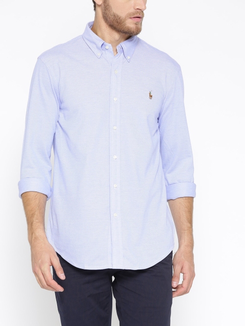 

Polo Ralph Lauren Men Blue Regular Fit Solid Casual Shirt