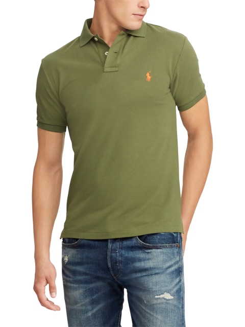 

Polo Ralph Lauren Custom Slim Fit Mesh Polo, Olive
