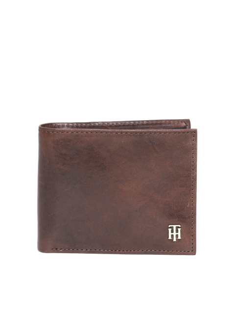 

Tommy Hilfiger Men Coffee Brown Solid Two Fold Wallet