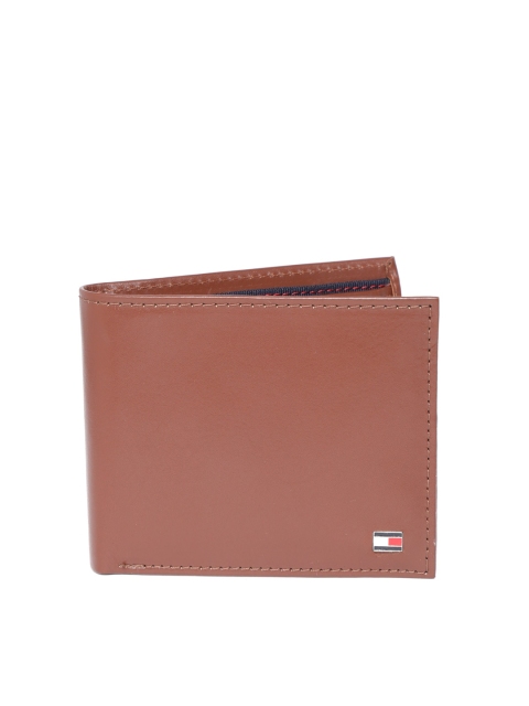 

Tommy Hilfiger Men Brown Leather Solid Two Fold Wallet