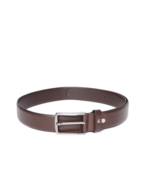 

Tommy Hilfiger Men Brown Textured Leather Belt