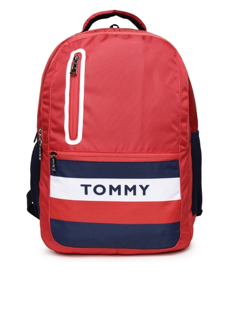 

Tommy Hilfiger Unisex Red Brand Logo Backpack