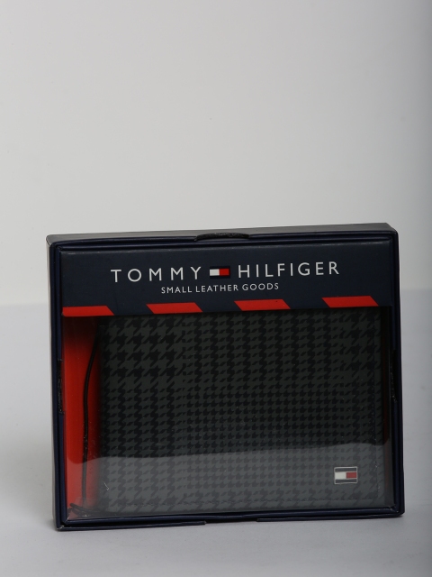 

Tommy Hilfiger Men Grey Printed Two Fold Leather Wallet