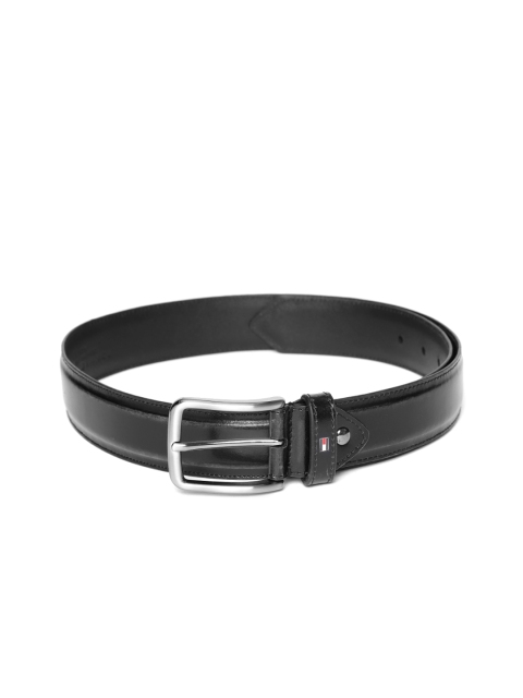 

Tommy Hilfiger Men Black Leather Solid Belt