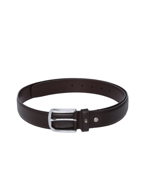 

Tommy Hilfiger Men Brown Textured Leather Belt