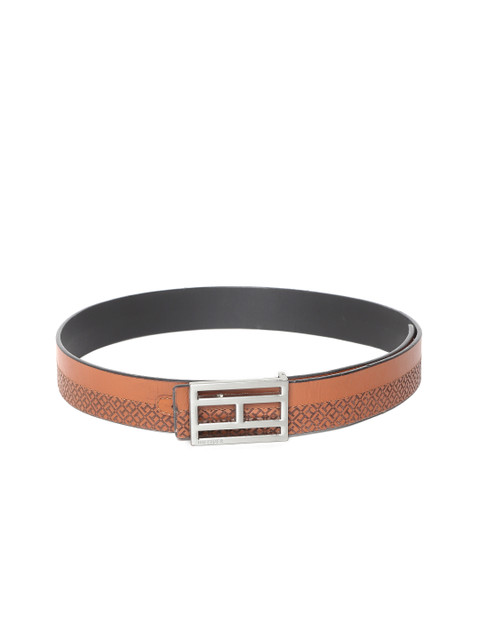 

Tommy Hilfiger Men Tan Brown Leather Printed Belt