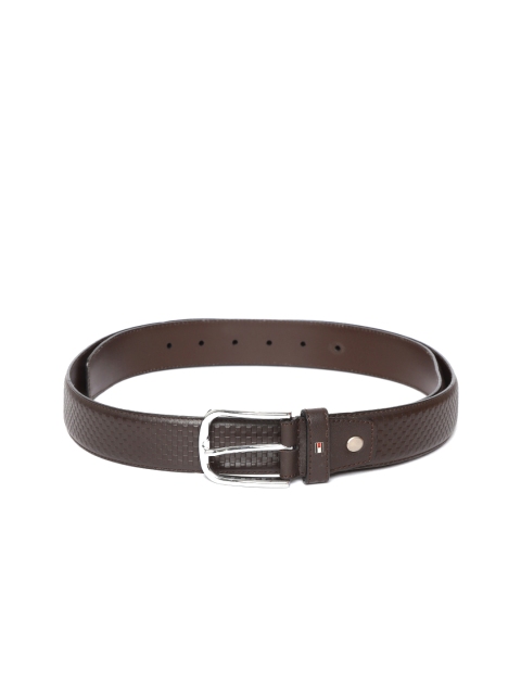 

Tommy Hilfiger Men Coffee Brown Textured Belt