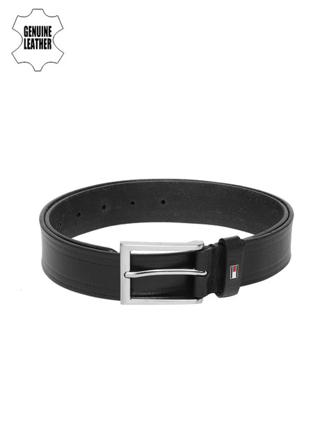 

Tommy Hilfiger Men Black Solid Leather Belt