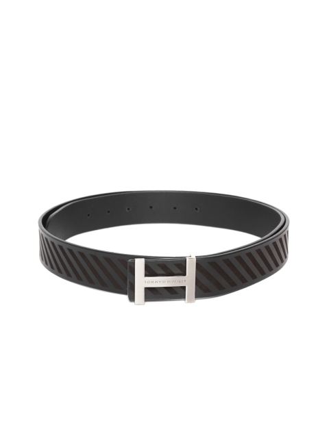 

Tommy Hilfiger Men Black Printed Reversible Leather Belt