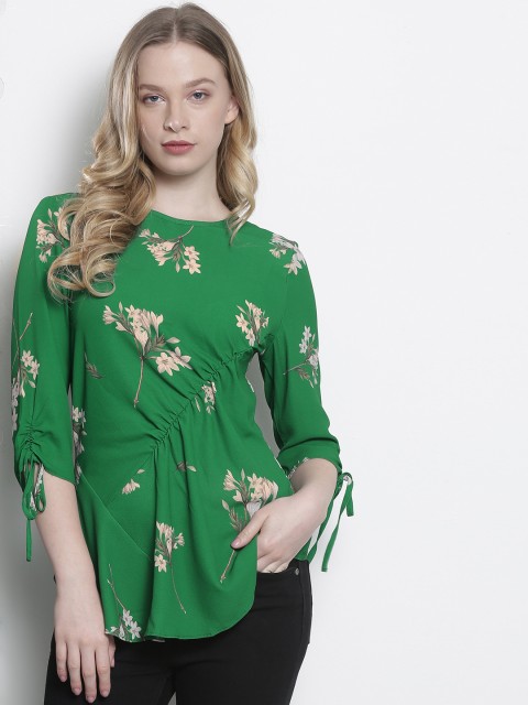 

DOROTHY PERKINS Women Green Printed Top