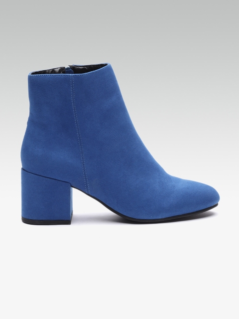 

DOROTHY PERKINS Women Blue Solid Heeled Boots