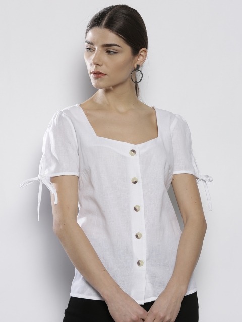 

DOROTHY PERKINS Women White Solid Top