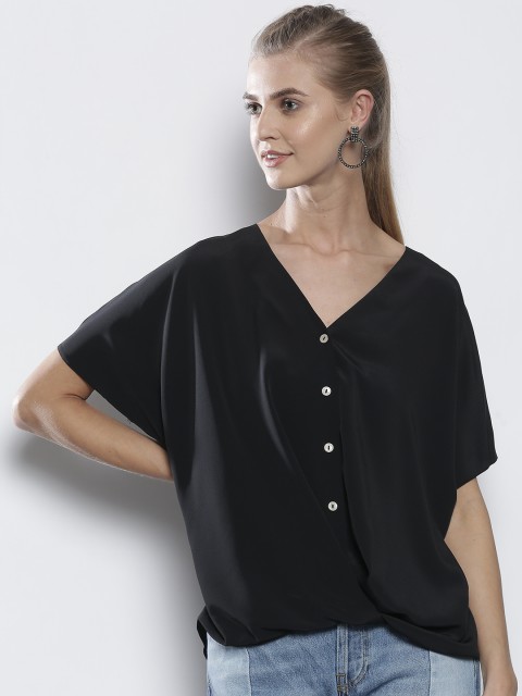 

DOROTHY PERKINS Women Black Solid Top