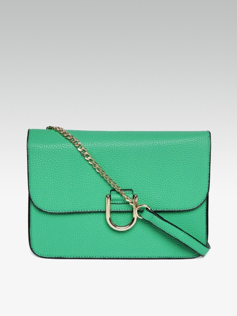 

DOROTHY PERKINS Green Solid Sling Bag